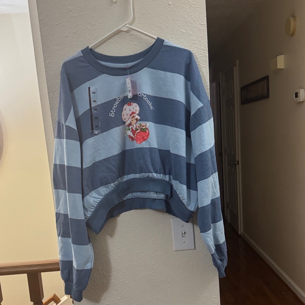 Blue Striped Women's Sweatshirt